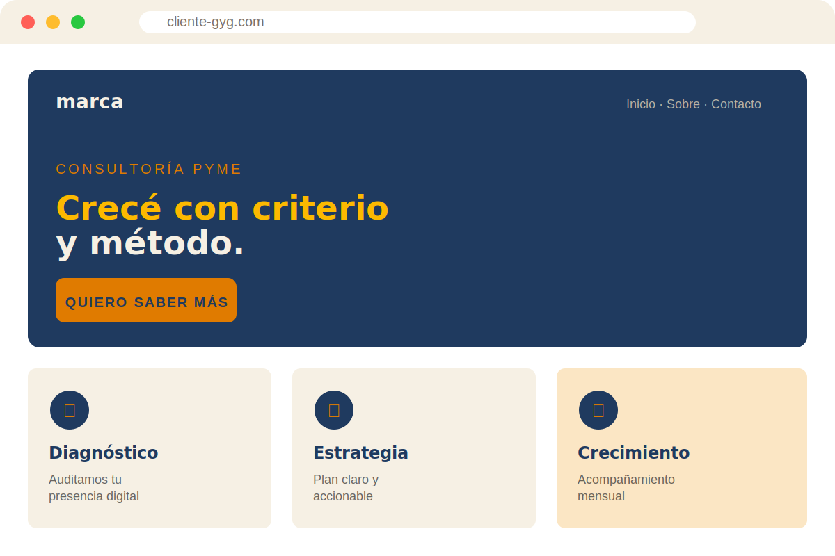 Landing page — G&G